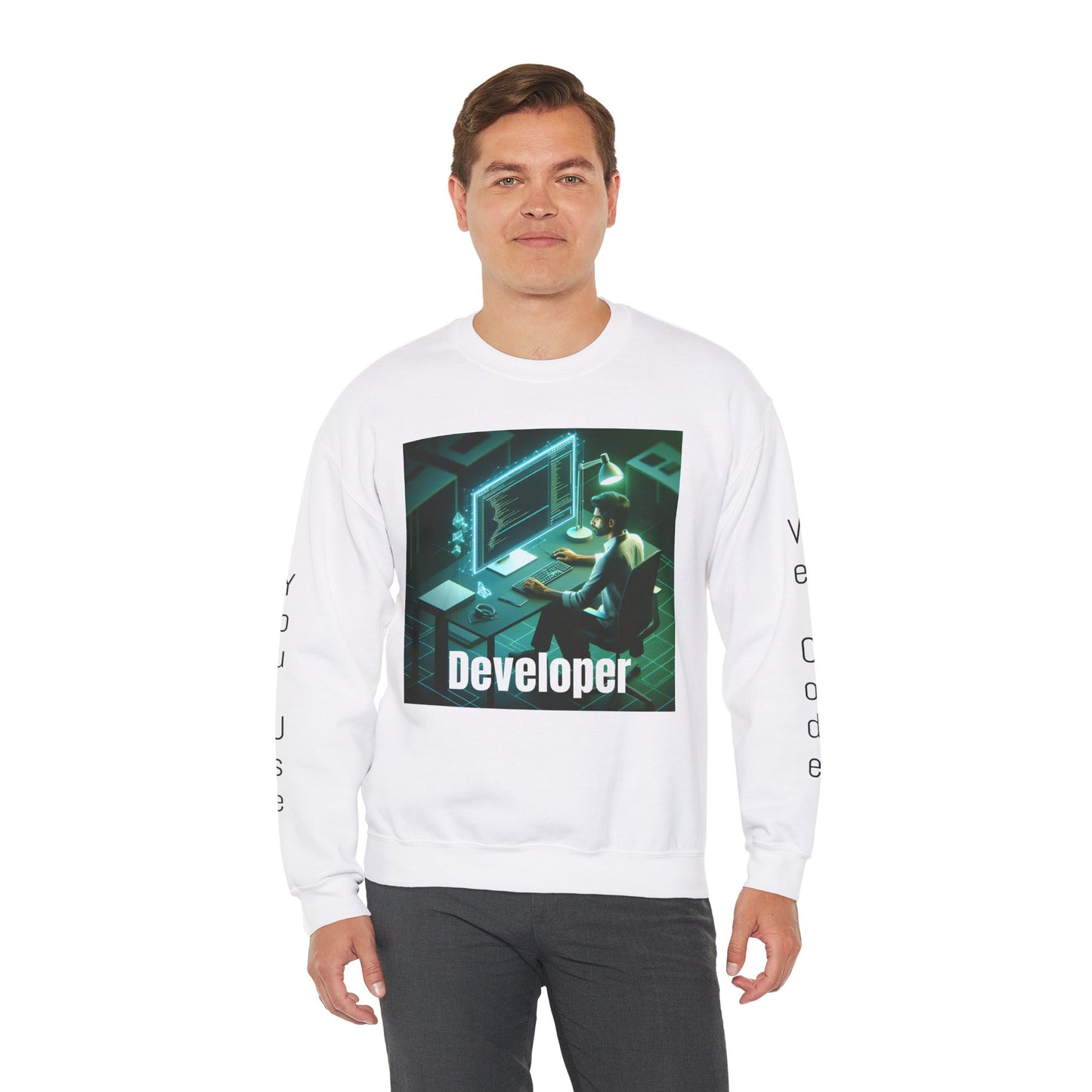 Developer Unisex Heavy Blend™ Crewneck Sweatshirt - Perfect Gift for Programmers