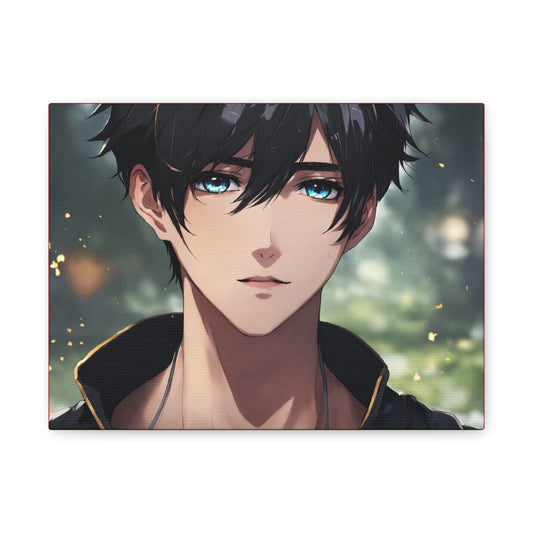 Anime Wall Art Canvas - Stretched 1.25" - Beautiful Boy Character Print